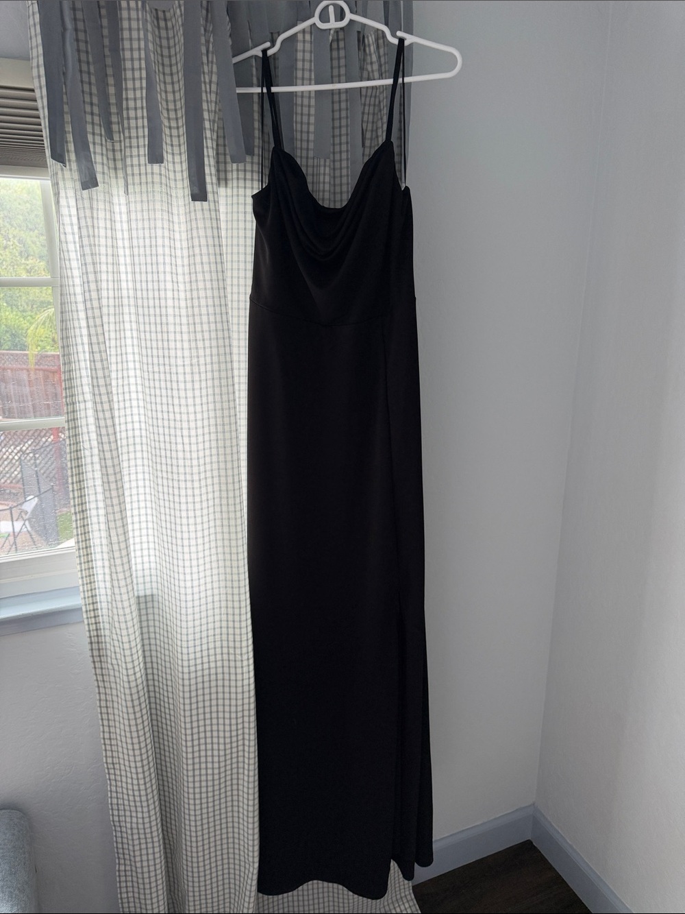Birdy Grey Black Cowl Neck Maxi Dress